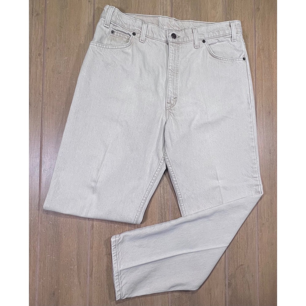 Levis 550 Relaxed Fit Tapered Leg Jeans Tan Orange Tab Made in USA‎ 1995